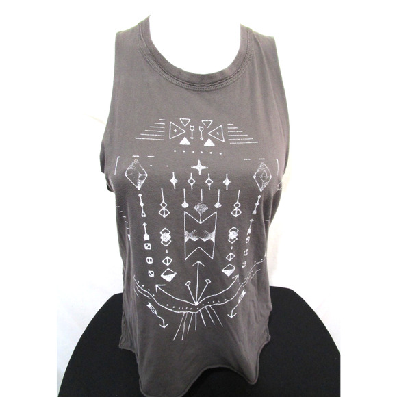 Urban Outfitters Project Social T Gray Tribal Print Sleeveless Tank Women M - Picture 1 of 7